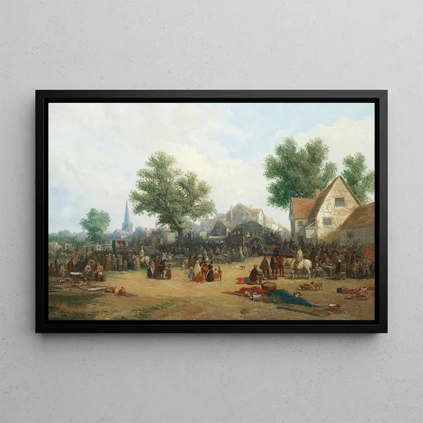 The Village Fair - James Holland — framed artwork on a wall