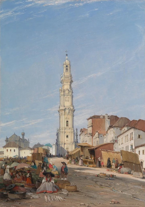 Reproduction of the painting Torre dos Clérigos, Porto, Portugal - James Holland