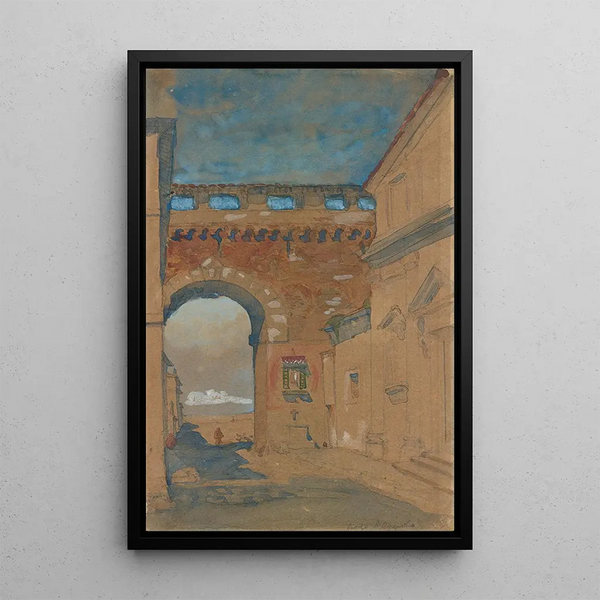 View from Borgo Sant'Angelo - James Holland — framed artwork on a wall