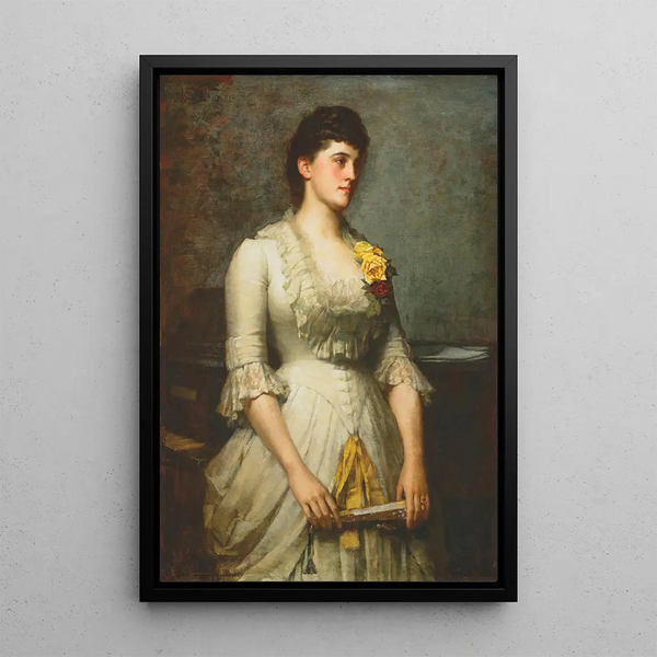Au piano - James Jebusa Shannon — framed artwork on a wall