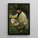 George Hitchcock working in his garden in Egmond - James Jebusa Shannon — framed artwork on a wall