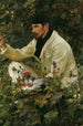George Hitchcock working in his garden in Egmond - James Jebusa Shannon — artwork view