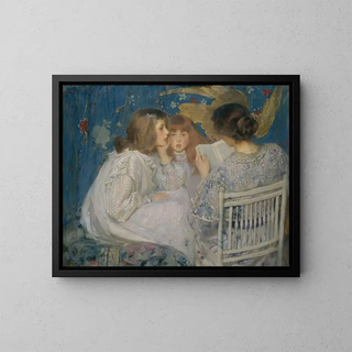 Jungle Tales Painting - James Jebusa Shannon — framed artwork on a wall