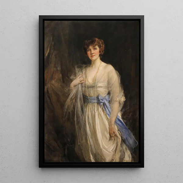 Lady Grace Dance - James Jebusa Shannon — framed artwork on a wall