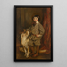 Meredith Bunny Howland Pyne with her dog Hector - James Jebusa Shannon — framed artwork on a wall