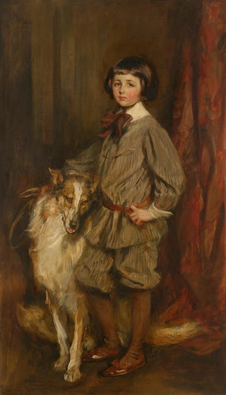 James Jebusa Shannon - Meredith Bunny Howland Pyne with his Dog Hector.webp