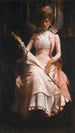 La robe de soie rose - James Jebusa Shannon — artwork view