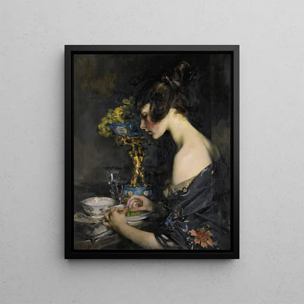 The Sèvres Vase - James Jebusa Shannon — framed artwork on a wall