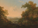 a river scene with thatched huts near a bridge over a lock - James Lambert de Lewes — artwork view