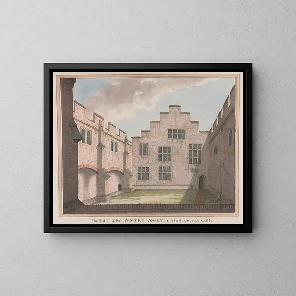 the castle of Herstmonceux, East Sussex, the butler's room - James Lambert de Lewes — framed artwork on a wall