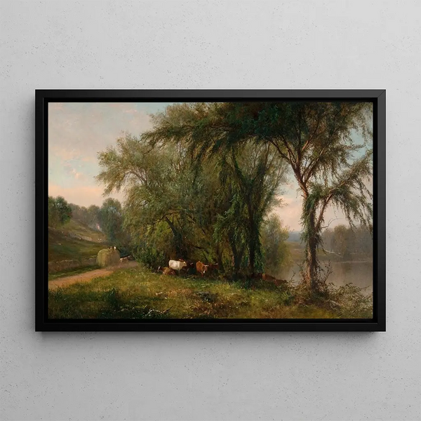 Lac Gleneida, Putnam County, New York - James McDougal Hart — framed artwork on a wall