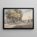 House and Trees - James Miller — framed artwork on a wall