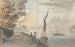 Quai de Rivière Esquisse de Figure dans une Allée - James Miller — artwork view
