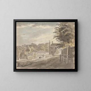 L'extrémité de Fulham du pont de Putney - James Miller — framed artwork on a wall