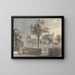 Tree in the middle of the houses - James Miller — framed artwork on a wall
