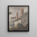 View of a building with chimneys - James Miller — framed artwork on a wall
