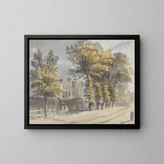 View of a house - James Miller — framed artwork on a wall