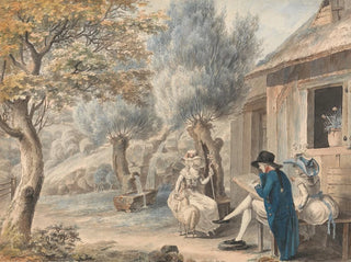 L'artiste esquissant Mlle de St Legier en bergère - James Moore — artwork view