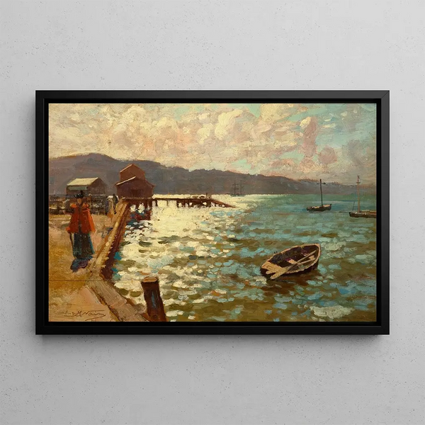Port of Wellington - James Nairn — framed artwork on a wall