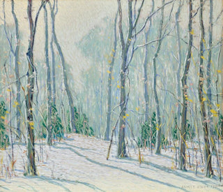 Winter landscape painting in Fort Lee, NJ - James P. Knox — artwork view