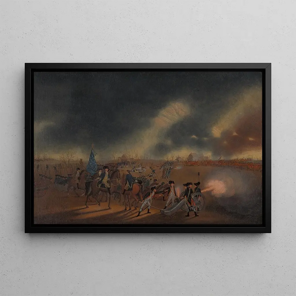 The Battle of Princeton - James Peale — framed artwork on a wall