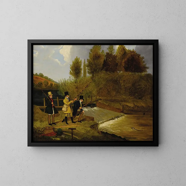 Going Fishing - James Pollard — framed artwork on a wall