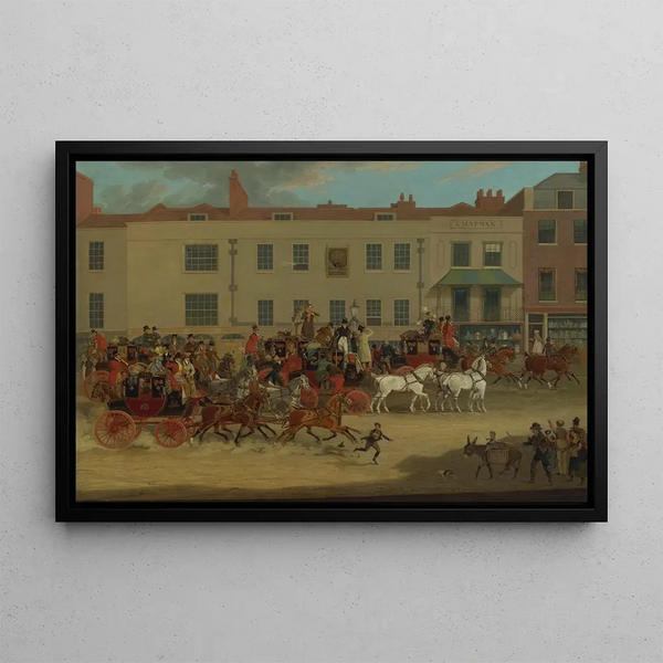 Courriers du Nord at Peacock Islington - James Pollard — framed artwork on a wall