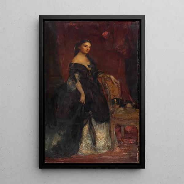 Portrait of Lady Claude Hamilton - James Rannie Swinton — framed artwork on a wall