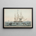 South Sea whale fishing painting - James S Baillie — framed artwork on a wall