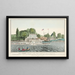View of the Hurlgate Ferry Hotel by JM Dunlap - James S Baillie — framed artwork on a wall