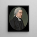 Portrait of a Cleric - James Scouler — framed artwork on a wall