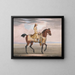 A brown horse in exercise - James Seymour — framed artwork on a wall