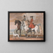 A gentleman on a saddle horse goes out with a lady - James Seymour — framed artwork on a wall