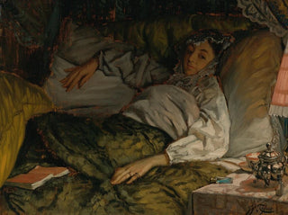 a reclining lady - James Tissot — artwork view