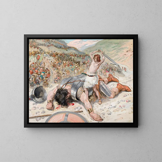 David coupe la tête de Goliath - James Tissot — framed artwork on a wall
