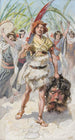 David brings Goliath's head to Jerusalem - James Tissot — artwork view