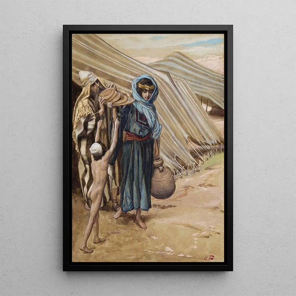 Agar quitte Abraham - James Tissot — framed artwork on a wall