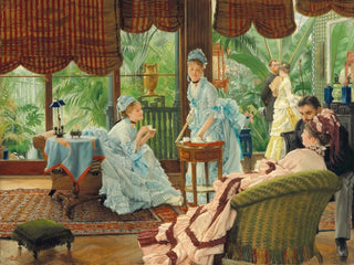 In the conservatory - James Tissot — artwork view