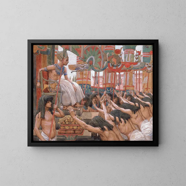 Joseph Resides in Egypt - James Tissot — framed artwork on a wall