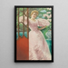 Portrait of a young woman in a greenhouse - James Tissot — framed artwork on a wall