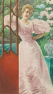 Portrait of a young woman in a greenhouse - James Tissot — artwork view