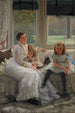 Portrait of Mrs. Catherine Smith Gill and two of her children - James Tissot — artwork view
