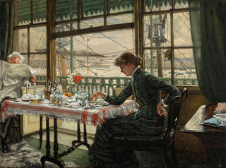 Bedroom overlooking the port - James Tissot — artwork view