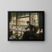 Bedroom overlooking the port - James Tissot — framed artwork on a wall