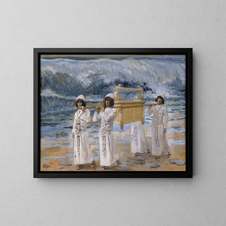 L'Arche passe le Jourdain - James Tissot — framed artwork on a wall