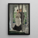 Two figures at a door La Proposition - James Tissot — framed artwork on a wall