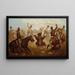 Cowboys Catching a Bear - James Walker — framed artwork on a wall