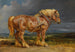 Cheshunt, the Shire draft horse, elephant in an expansive landscape - James Ward — artwork view