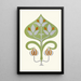 Combination of broken colors of Green Blue and Orange Contrast Harmony - James Ward — framed artwork on a wall