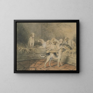 Dogs - James Ward — framed artwork on a wall